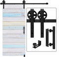 6.6 FT Sliding Barn Door Track and Handle Hardware Kit Q313