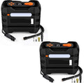 Orange 2Pcs Portable Car Tire Inflator Air Compressor J575688