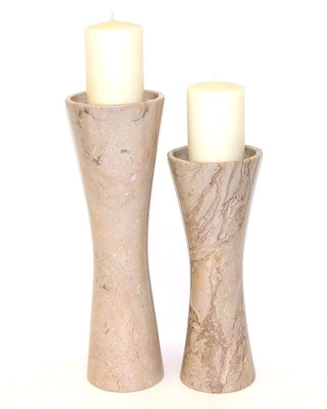 Sahara Beige Marble Candle Holder Set E978