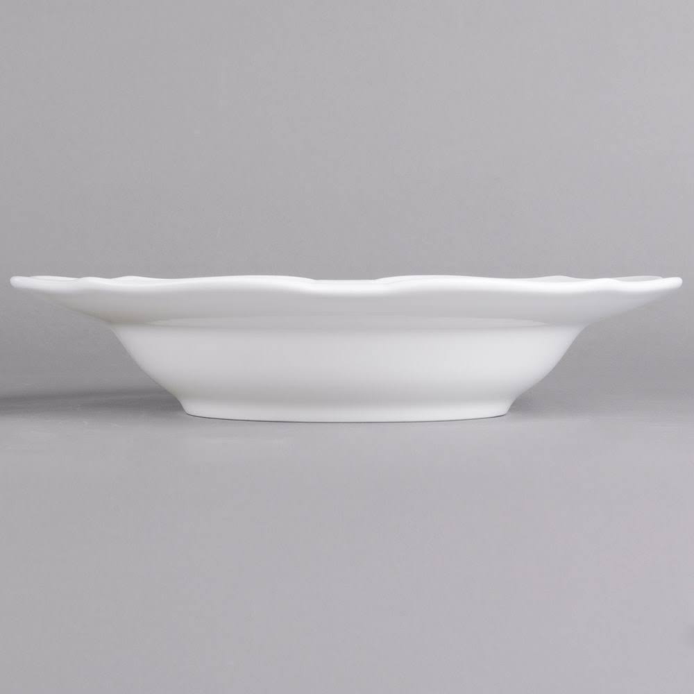 White Porcelain Soup Plate - 6/Case N95278