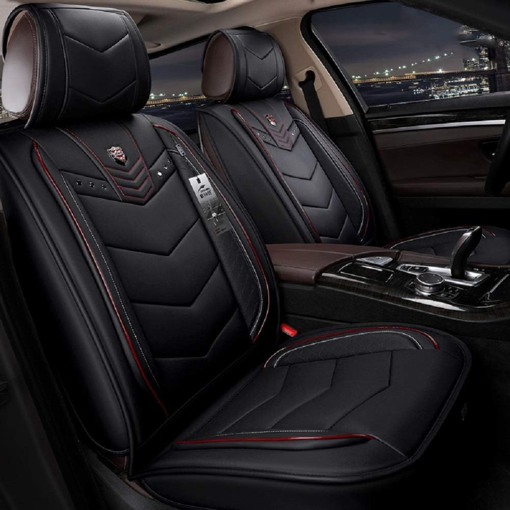 Beige Leather Car Seat Covers Full Set G92419