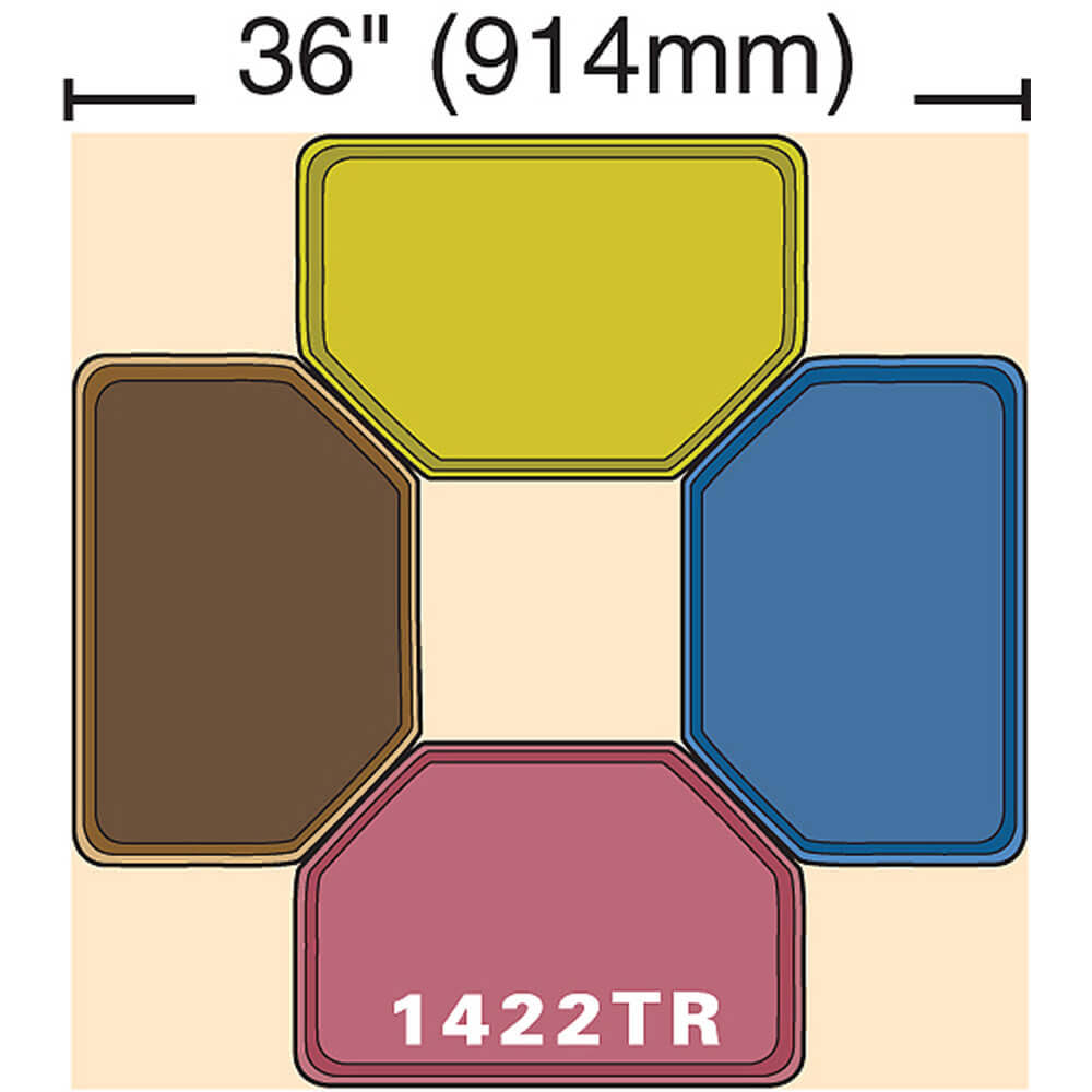 Bay Leaf Brown Trapezoid Tray - Case of 12 F3107