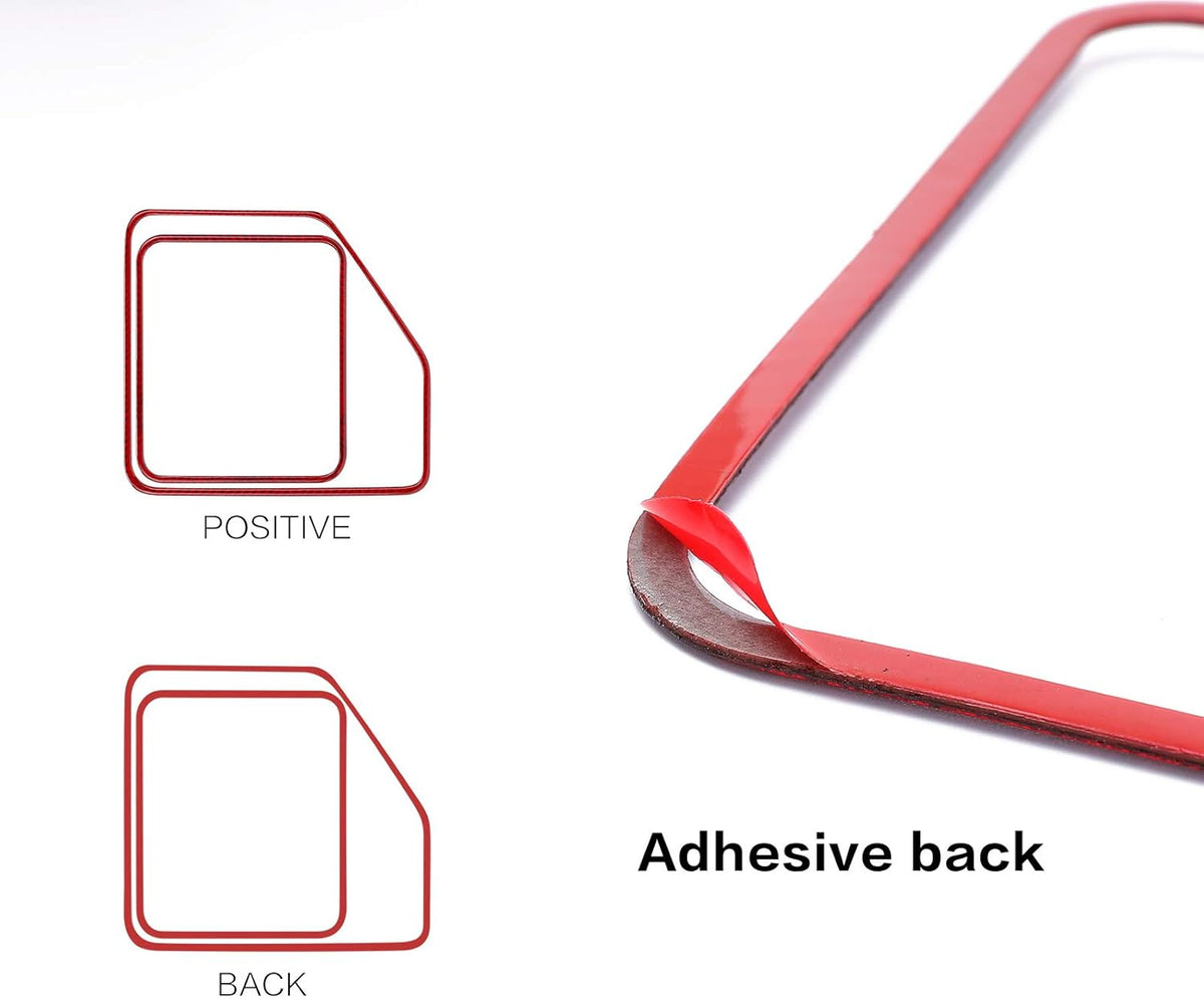 Red Carbon Fiber Door Loudspeaker Frame Trim Cover 4PCS H665