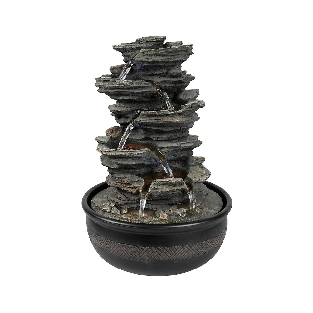 Tabletop Water Fountain with LED Lights C1728