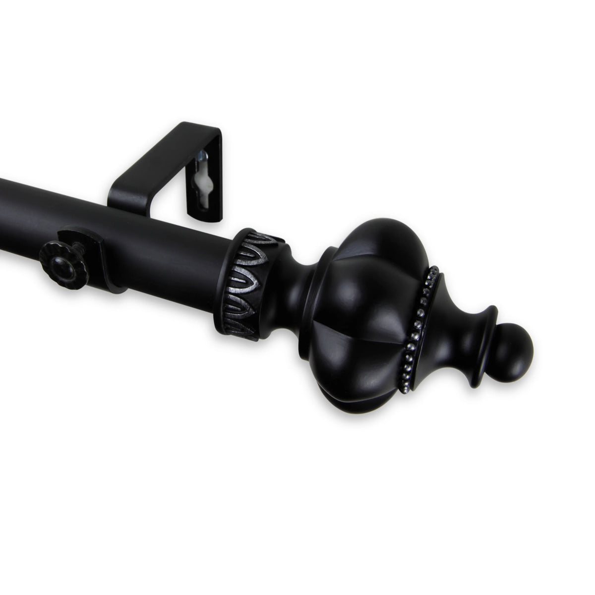 Black Adjustable Curtain Rod 28-48 inch J70676