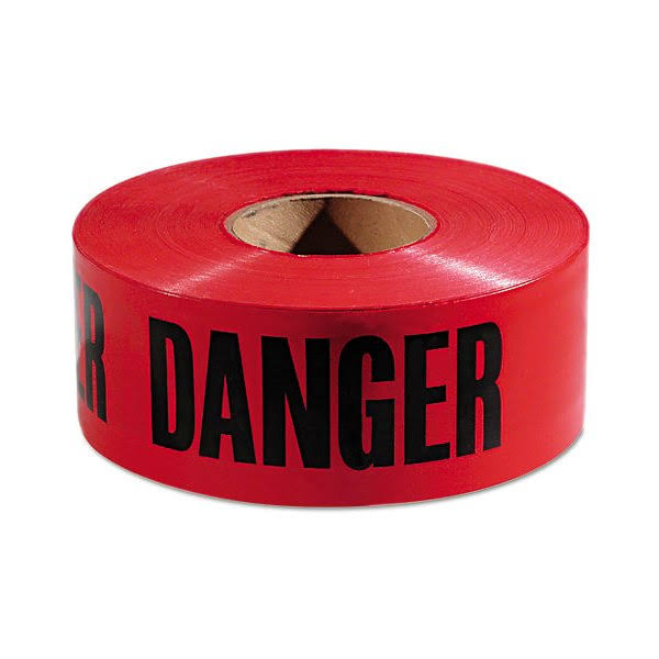 Red/Black Barricade Tape, 3x22 x 1000 ft I859694
