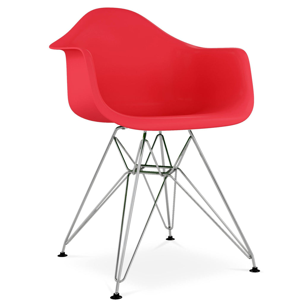 Red Mid Century Modern Armchair O34075