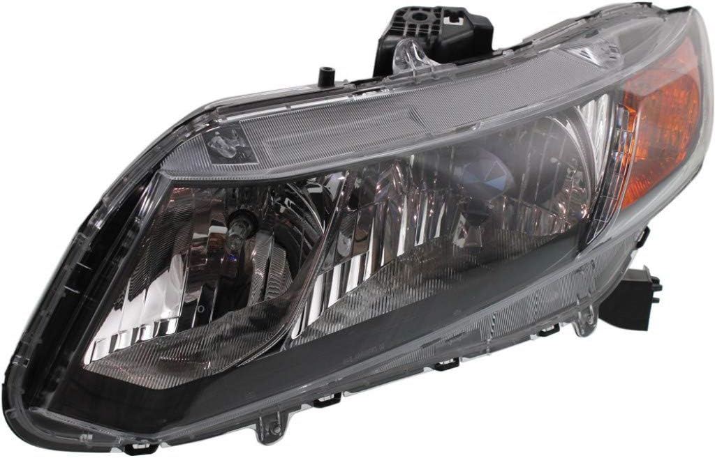 Black Housing Head Light Assembly with Bulbs N970