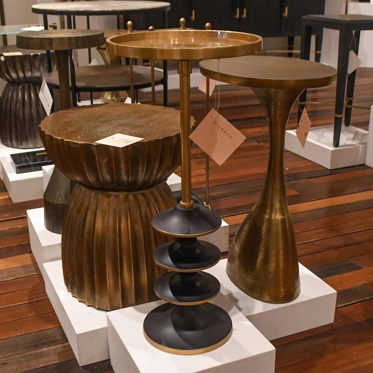 Antique Brass Accent Table A120