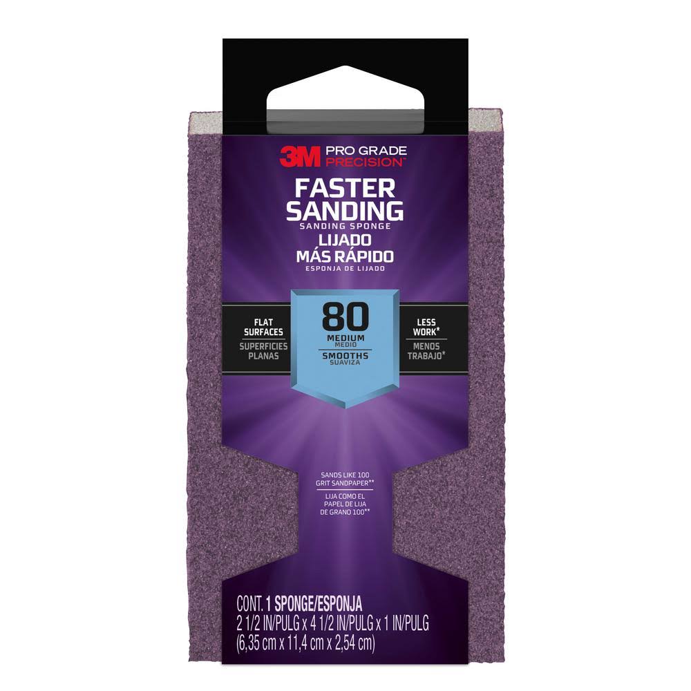 80 Grit Medium Block Sanding Sponge (Case of 12) C504378