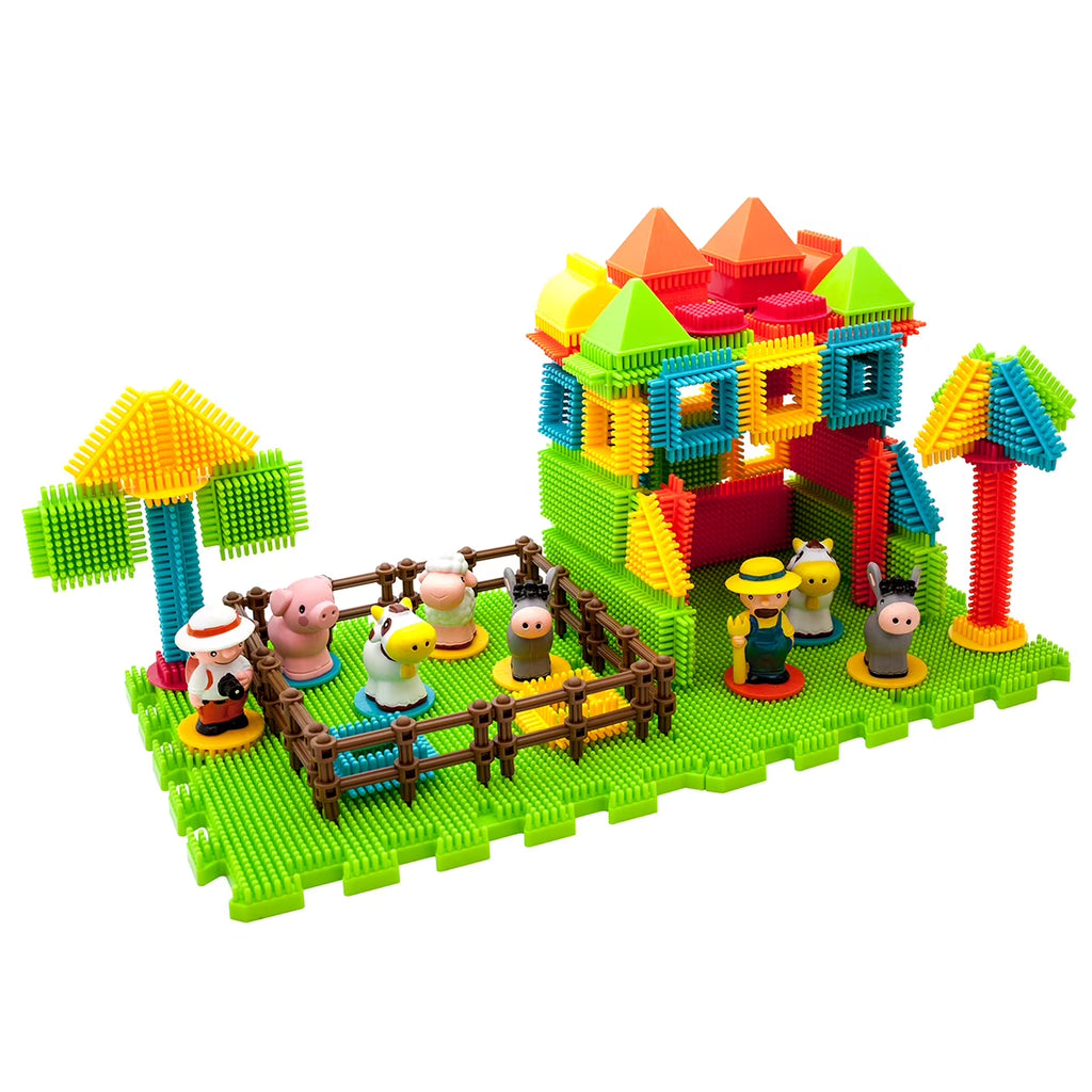 100pcs Multicolor Building Blocks Tiles Set with Animal Figures Q71539