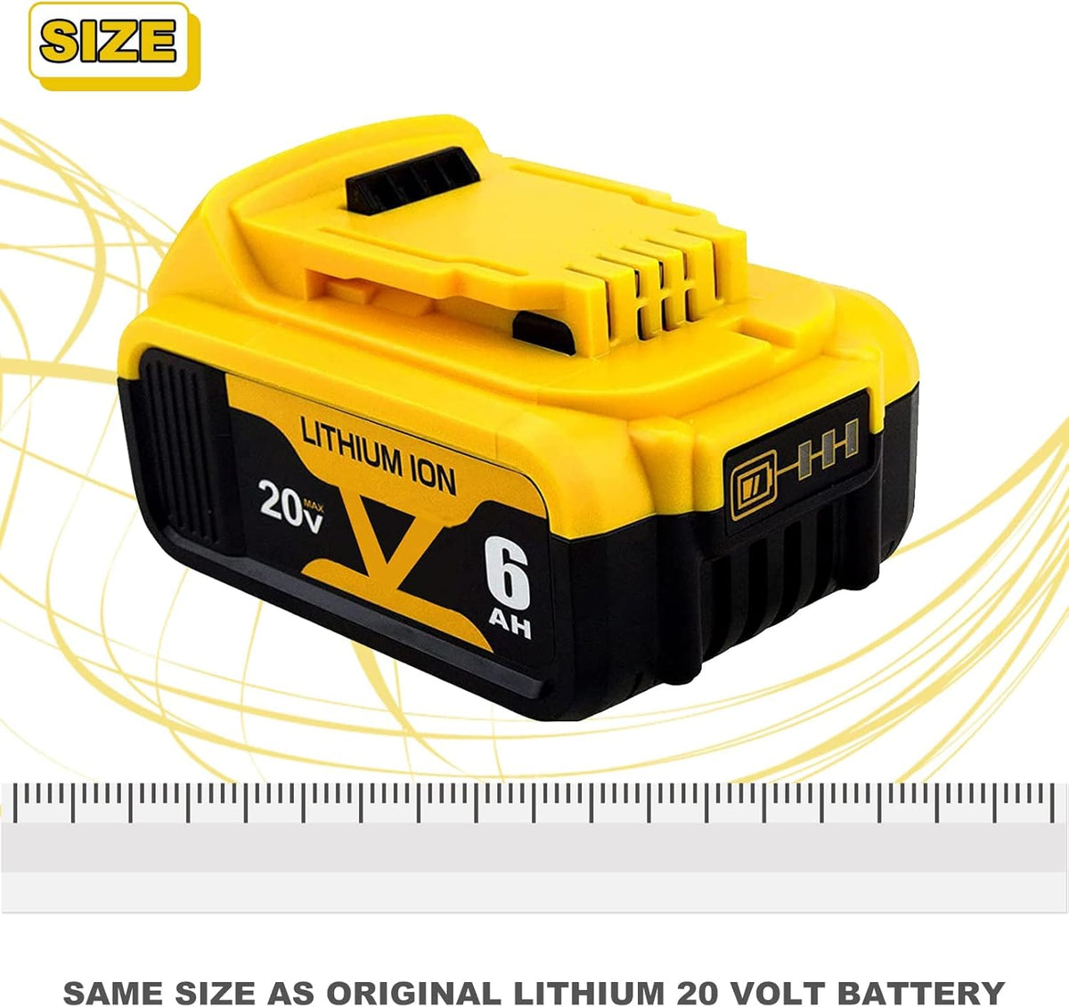 2 Pack 20V 6.0Ah Lithium Replacement Battery Q767