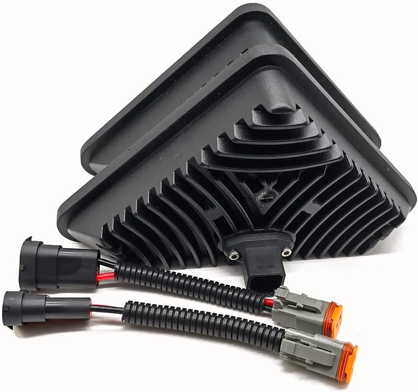 LED Headlight Assembly Kit, Triangle LED Work Light, 12V 30W Flood, Pack of 2 O113
