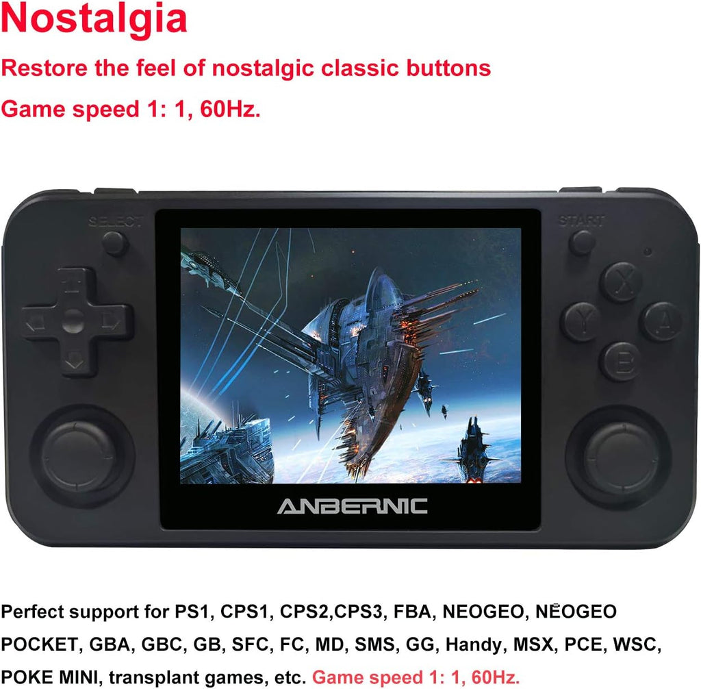 Handheld Game Console with 3.5 Inch HD Screen (Black) U61138