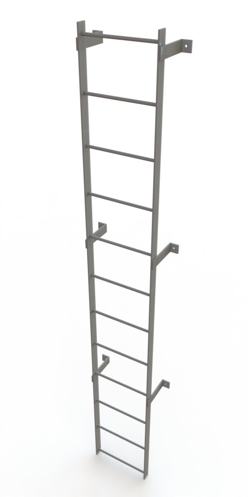 Safety Yellow 8-Rung Fixed Steel Ladder V8223
