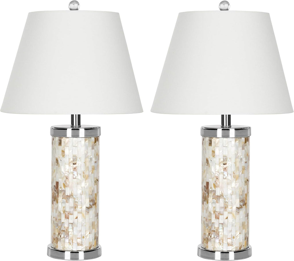 Ivory Shell Table Lamp Set of 2 W248