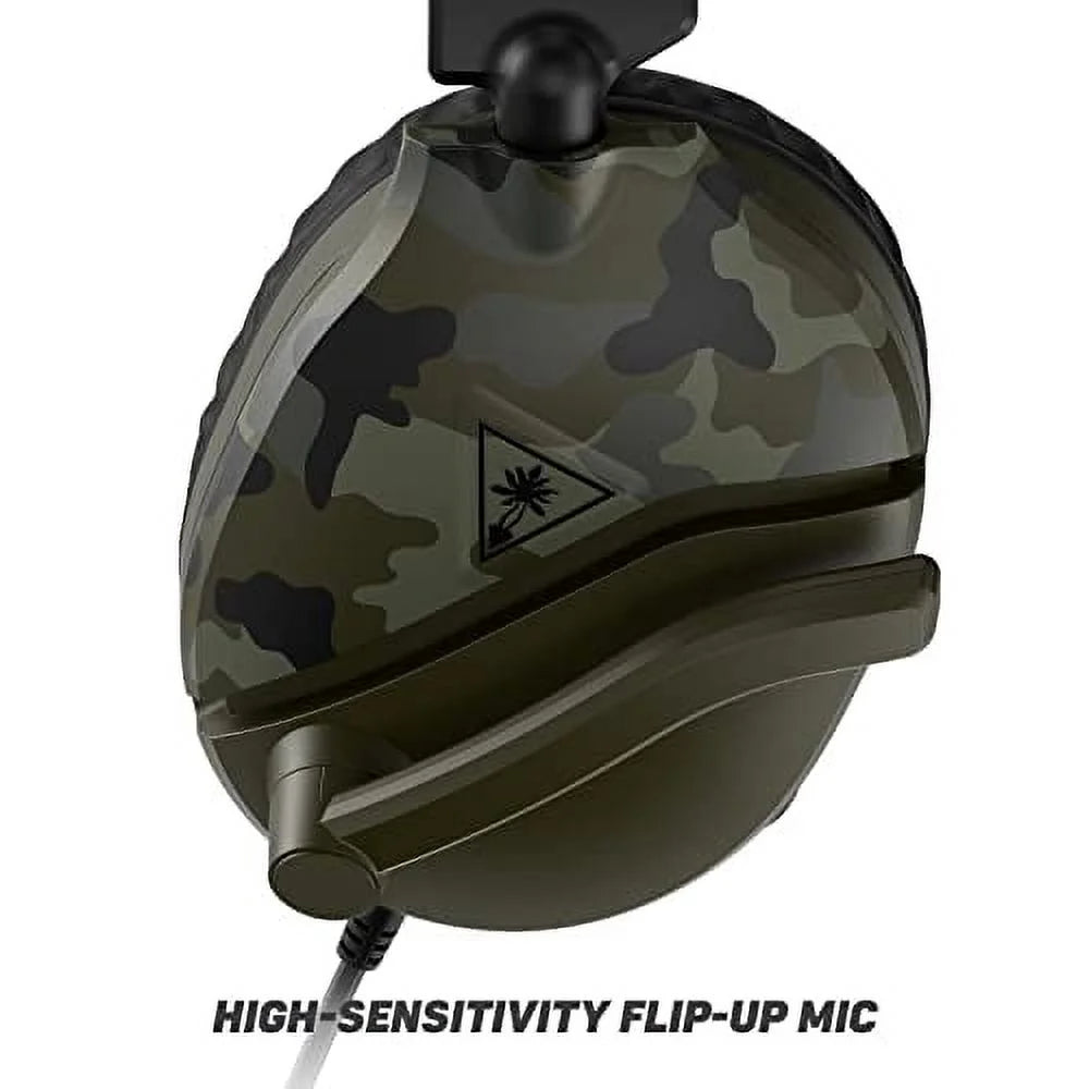 Green Camo Multiplatform Gaming Headset with 3.5mm Flip-to-Mute Mic, 40mm Speakers M519802