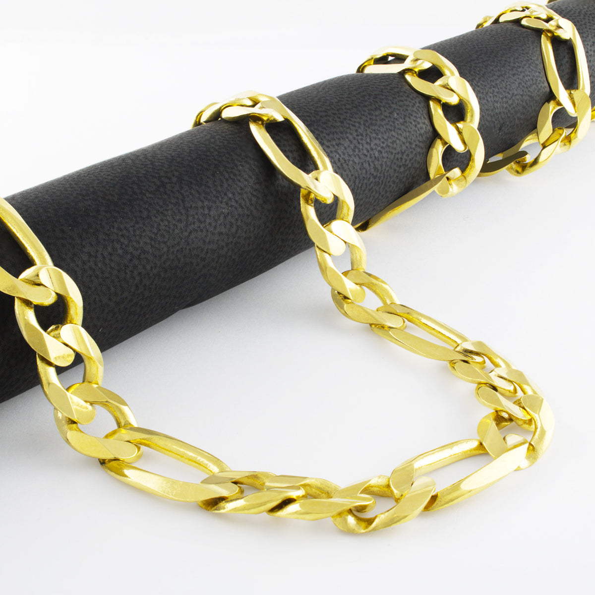 14k Yellow Gold Solid Figaro Chain Link Necklace 20" - 30" F41805