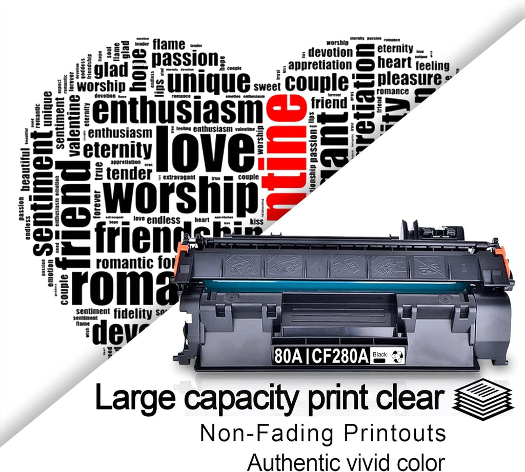 (2 Pack, Black) Compatible Toner Cartridge 80A Replacement for HP Printers E829229
