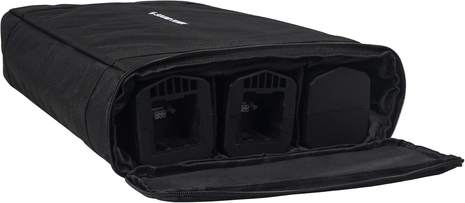 Portable Line Array PA System with Sub Bass Module, TWS Bluetooth, Built-in 3-channel Mixer, Carry Bag Y1624