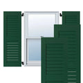 15 in. x 65 in. Real Wood Louvered Shutters Pair B19290