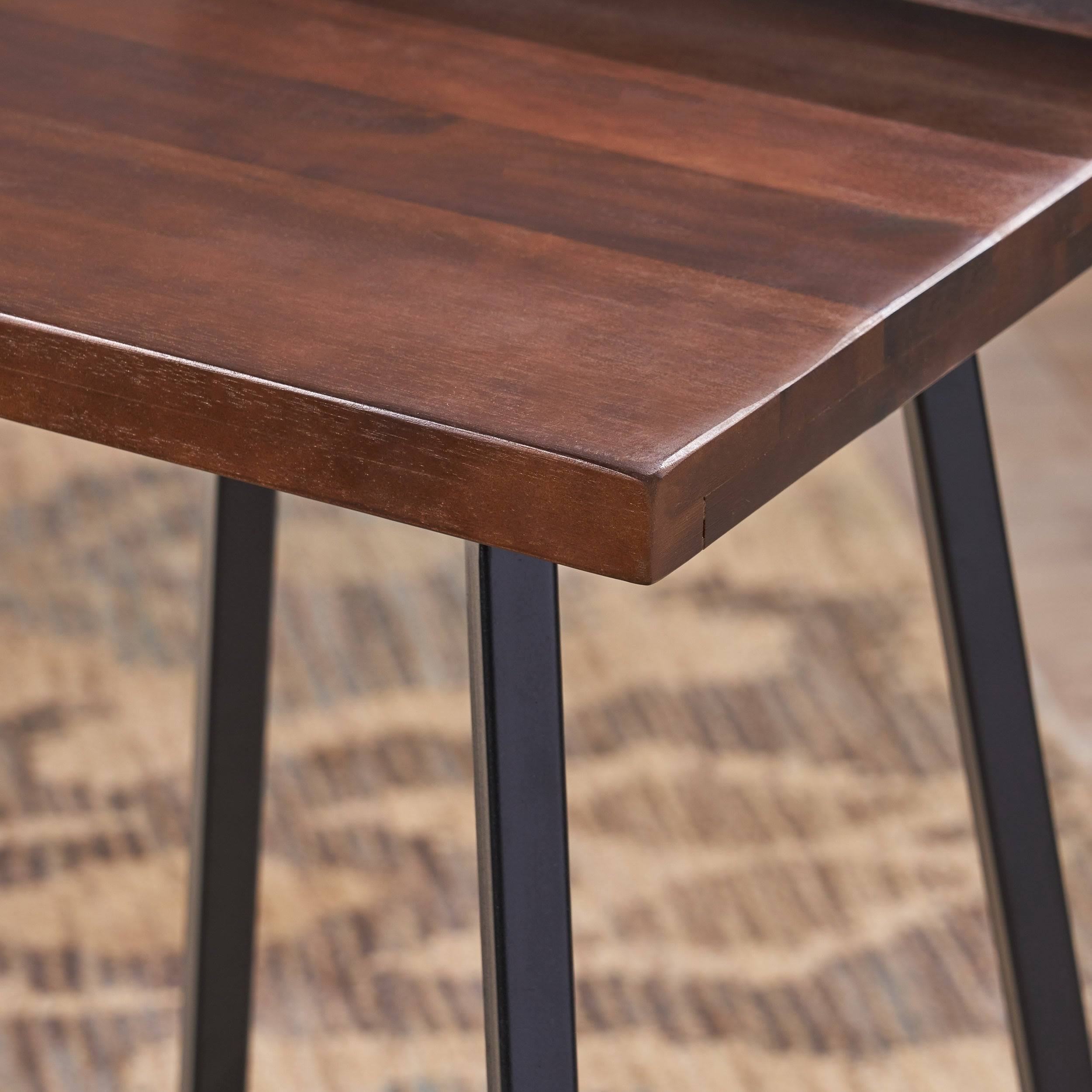 Dark Brown Bar Stool Set of 2 Q232