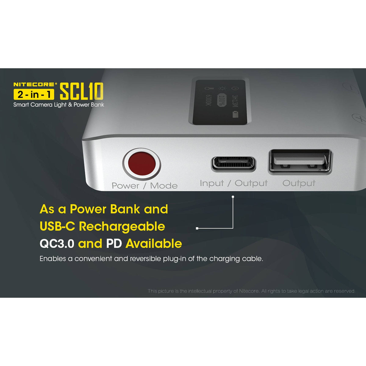 2-in-1 Smart Camera Light and Power Bank J952
