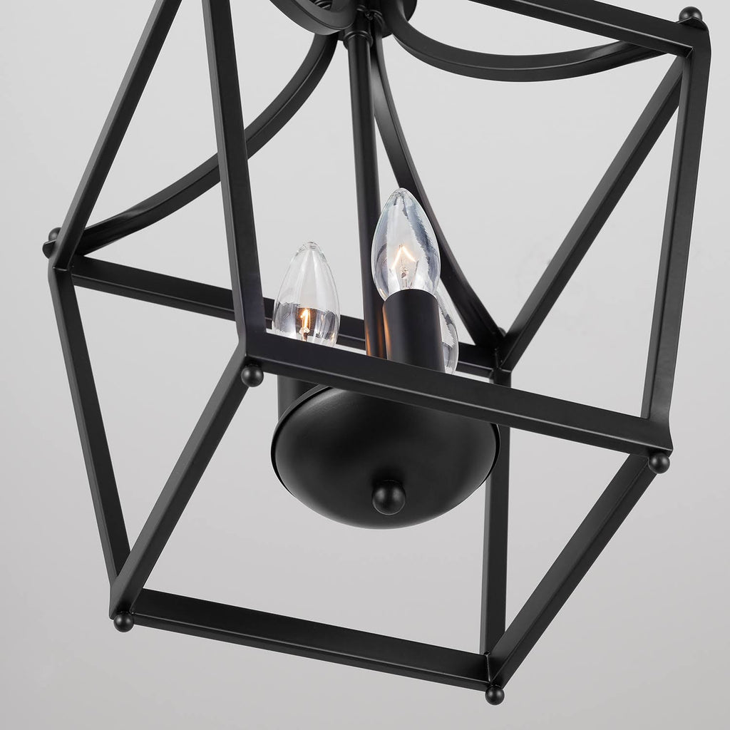 Matte Black 3 Light Foyer A77728