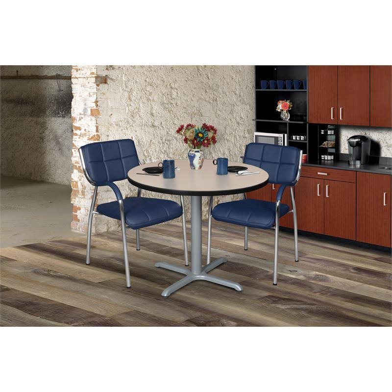 Beige Grey Round X-Base Table S28370