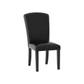 Black Vegan Faux Leather Wood Side Chair, Set of 2 F850