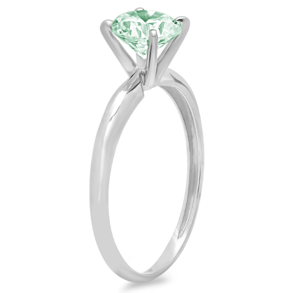 18k White Gold Solitaire Ring T33644