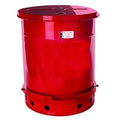 Red Powder Coat Foot Operated Oily Waste Can I776