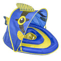 Blue/Yellow Baby Pool Float with Canopy and Safety Seat F442