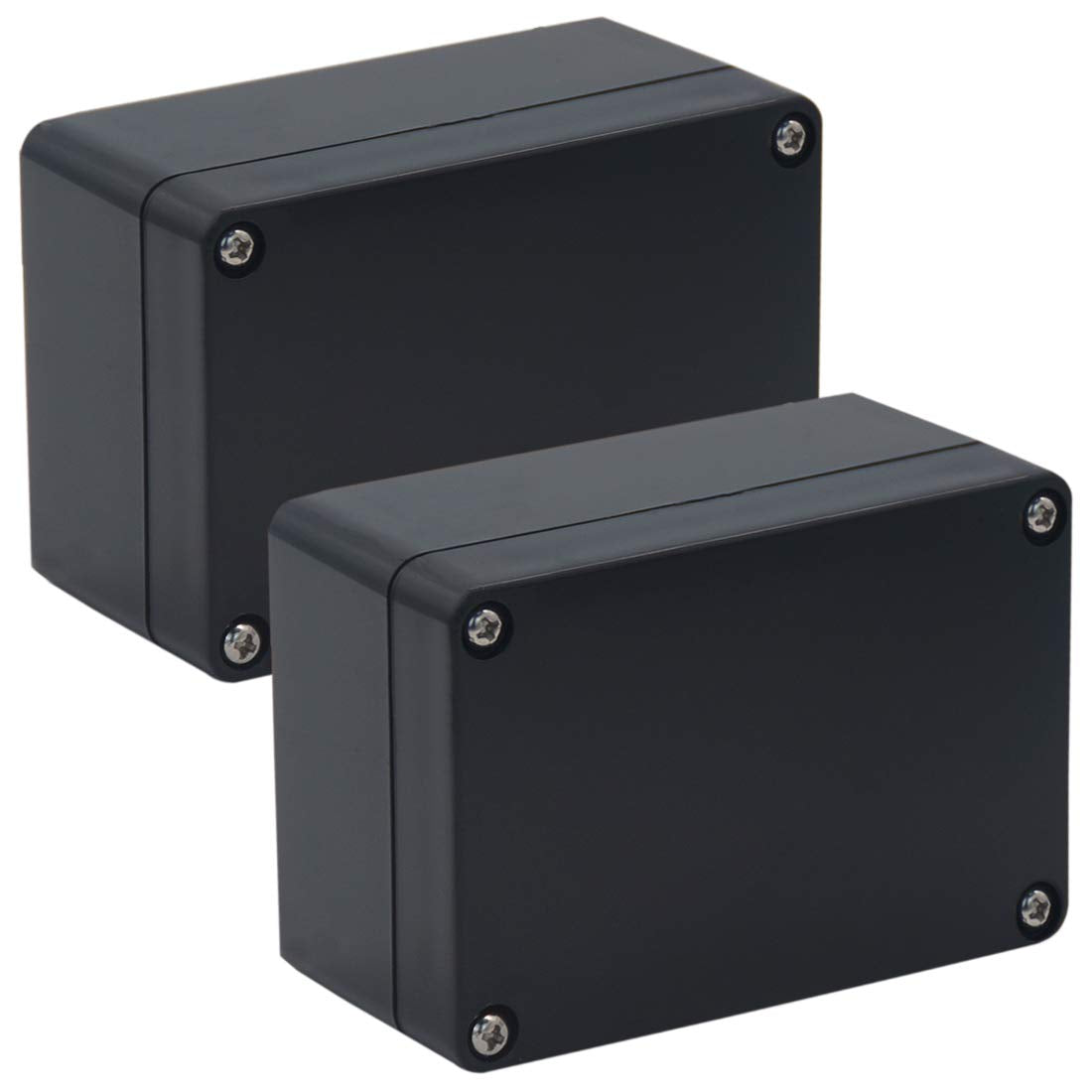 2 Pack Waterproof Plastic Junction Box ABS IP65 Electronic Project Case Power Enclosure 3.94 x 2.68 x 1.97 inch P52293