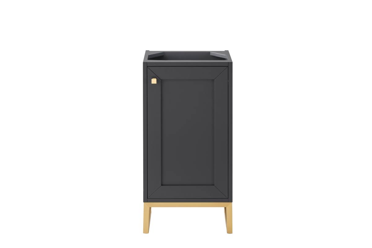 Chianti Single Vanity Cabinet Mineral Grey & Radiant Gold E52625