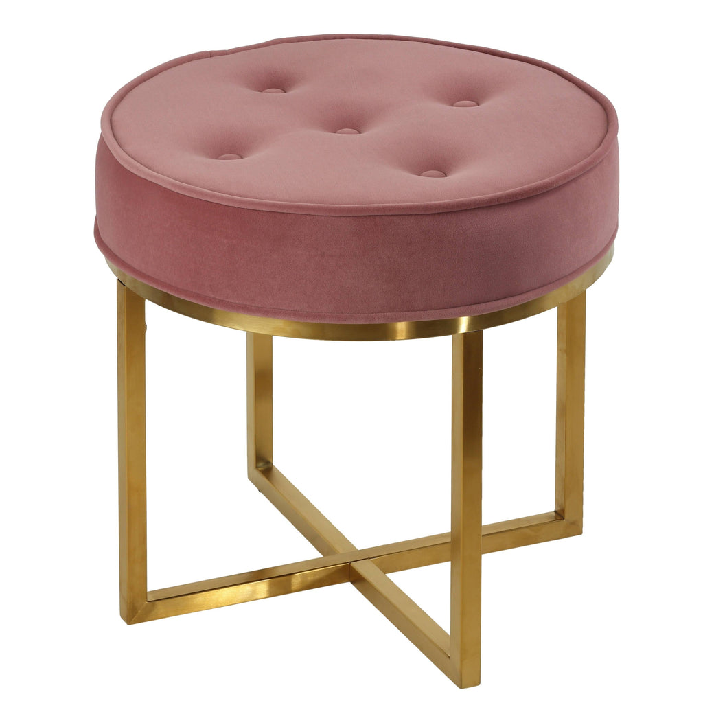 Pink Round Ottoman Q143950