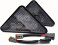 LED Headlight Assembly Kit, Triangle LED Work Light, 12V 30W Flood, Pack of 2 O113