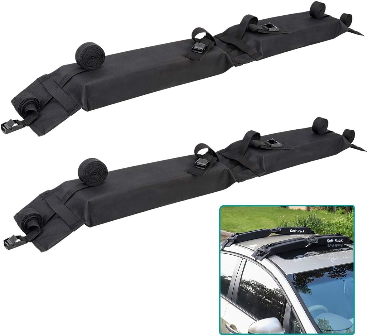 Foldable Car Ski Snowboard Rack Carriers Pack of 2 Y11800