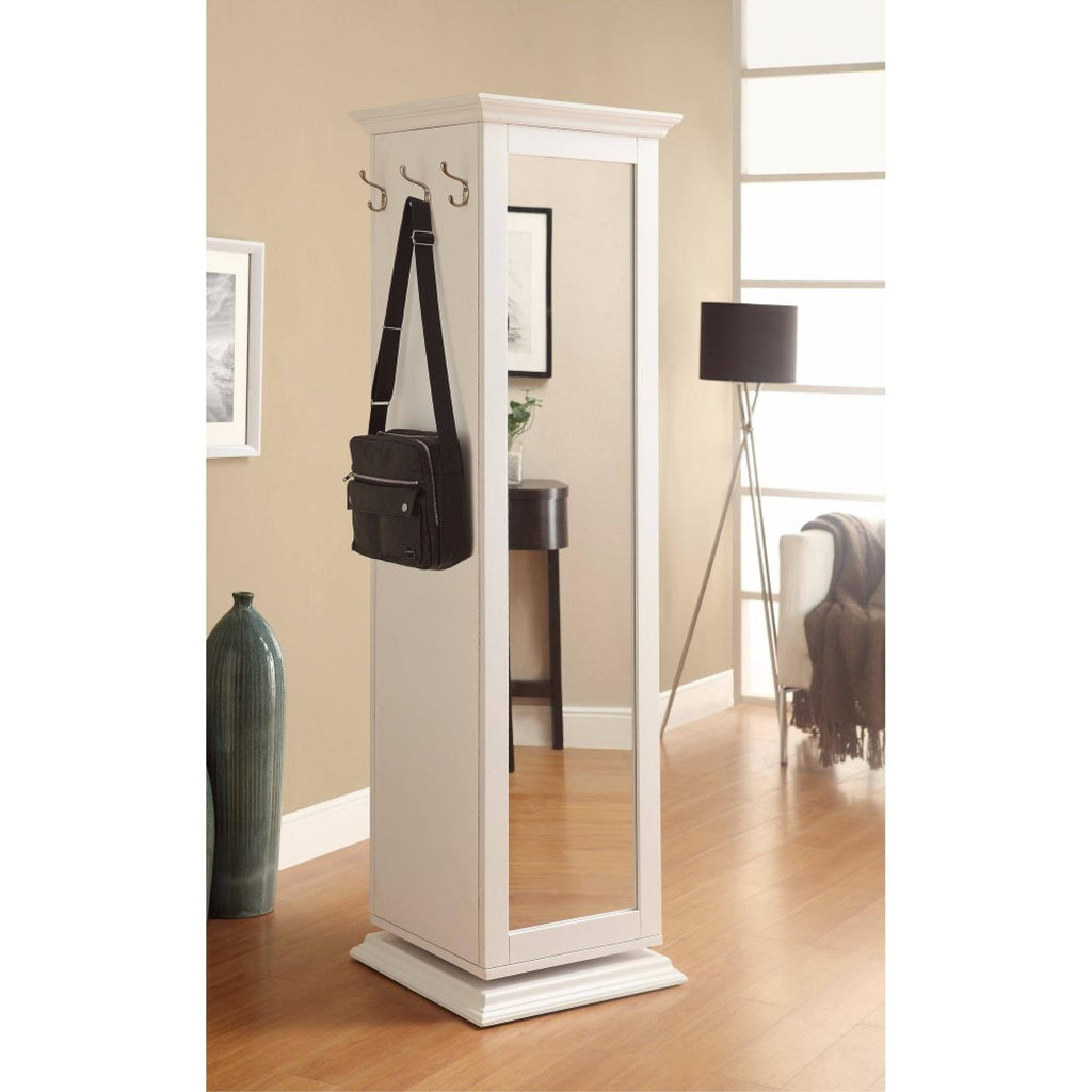 White Metal Accent Cabinet W161