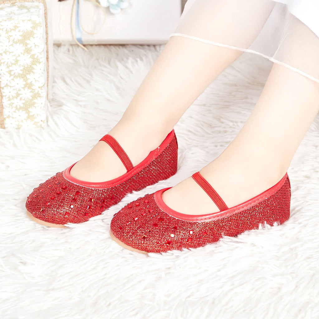 Girls Mary Jane Ballerina Flats Size 9 Slip-on Shoes T9306