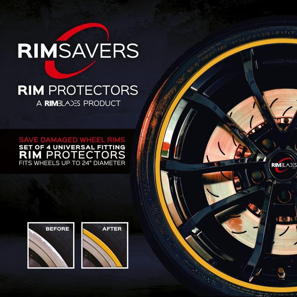Yellow Set of 4 Wheel Rim Protectors Z37542