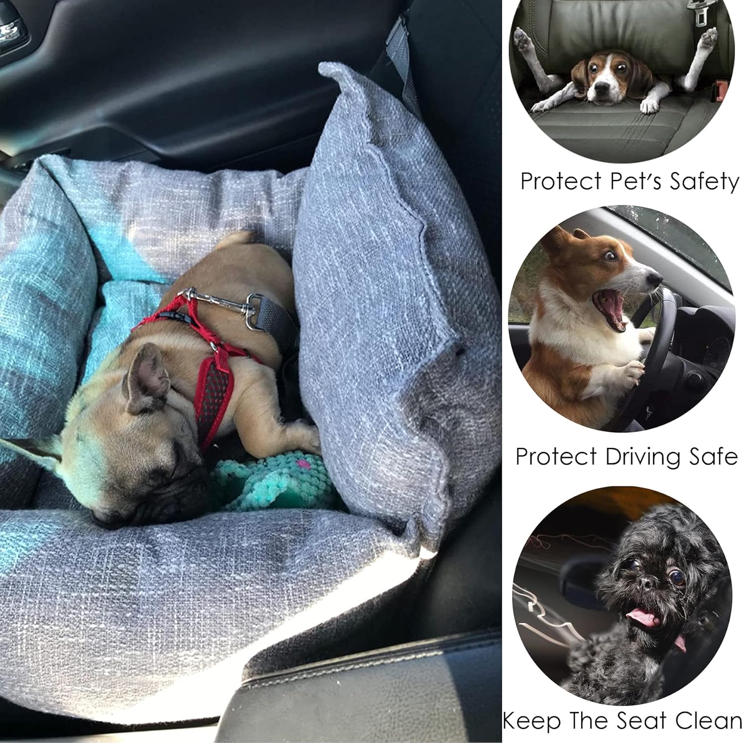 Washable Soft Dog Car Seat Carrier Bed A9702