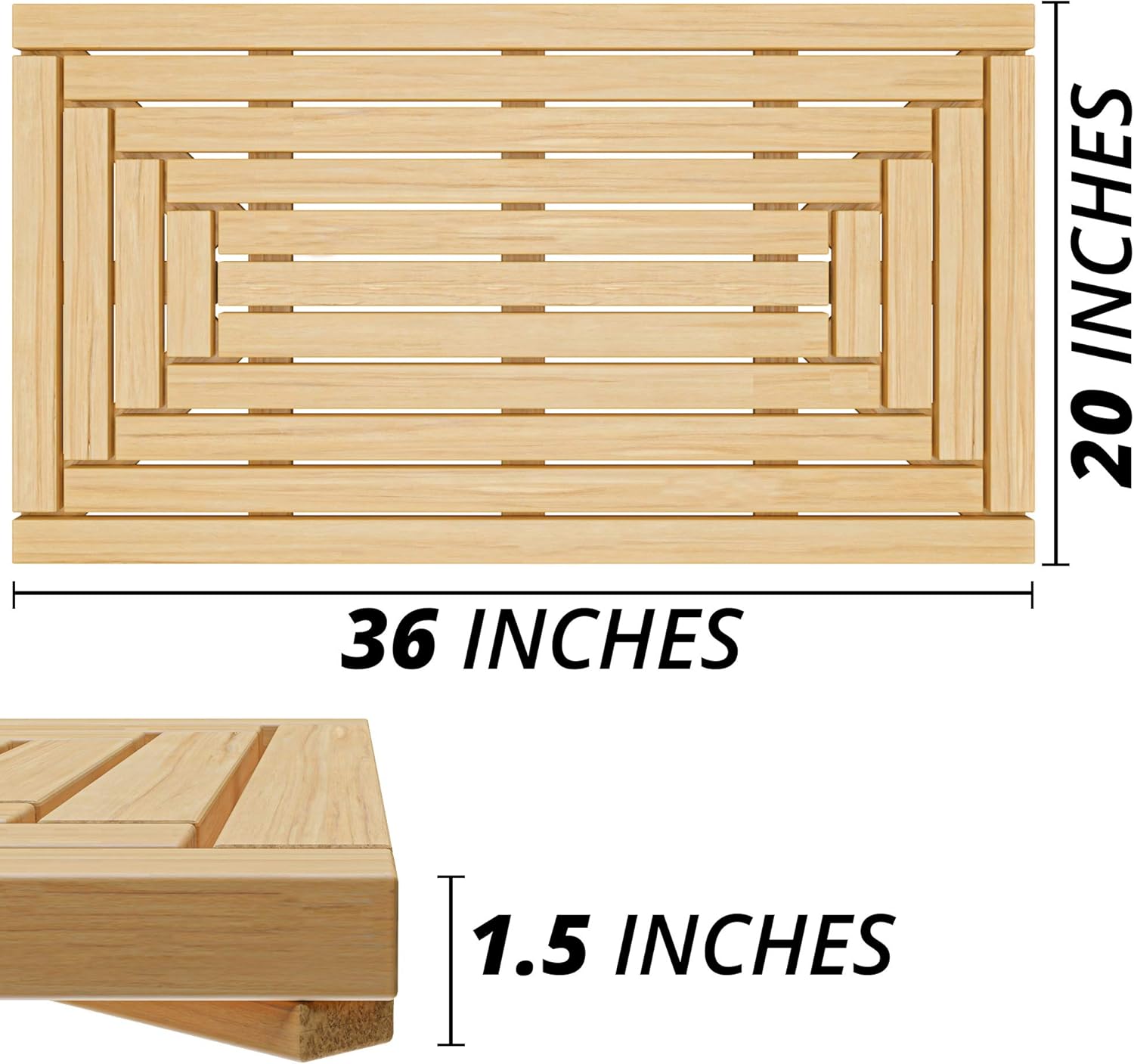 Bamboo Bath Mat Pack of 2 C21472