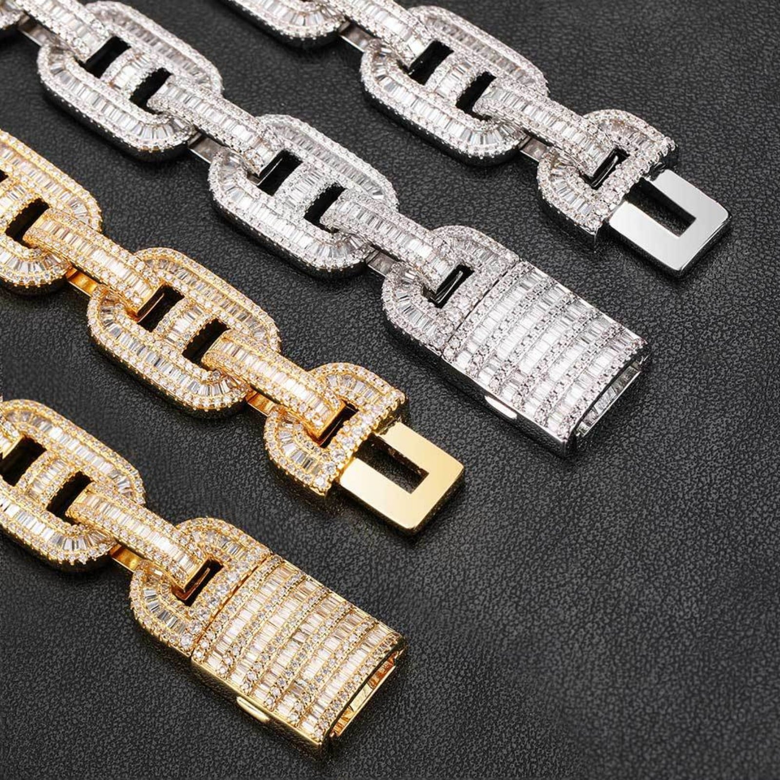 15mm Iced Out Cuban Link Chain Necklace, 16-24 Inch R87900