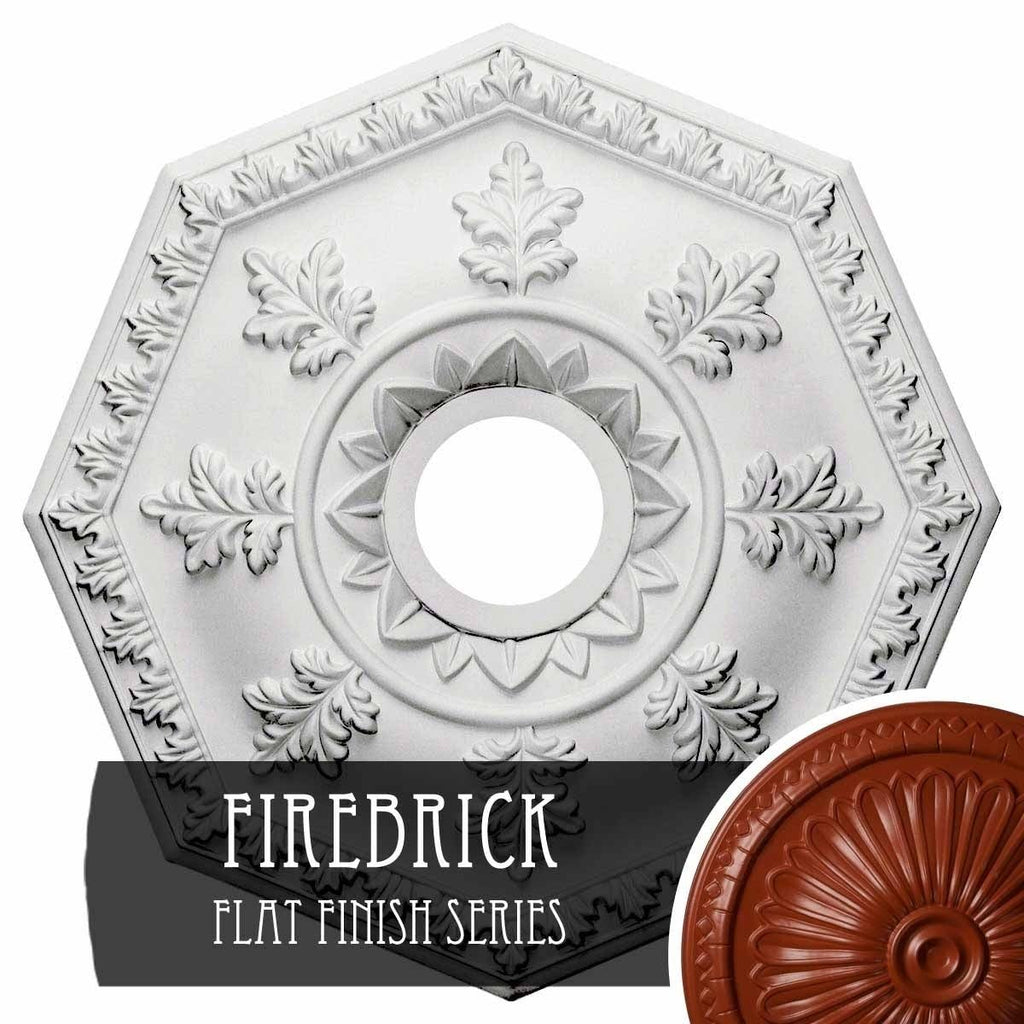 Nottingham Ceiling Medallion, Hand-Painted Firebrick N853