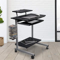 Compact Computer Cart with Storage, Espresso S181392