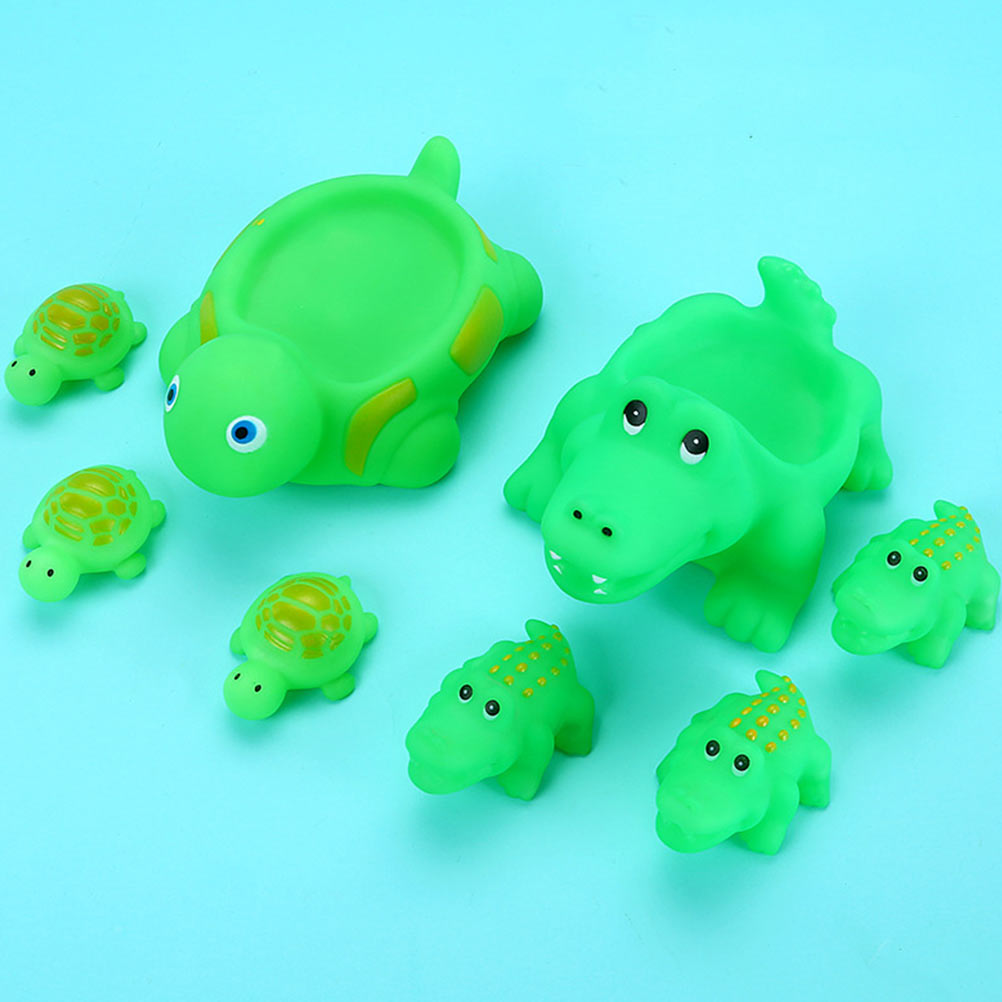 Cartoon Crocodile Kids Toys Infant Water Play Bathtub Yellow Duck Take Squirt Child Baby E137267