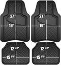4-Piece Black Rubber All-Season Trim-to-Fit Floor Mats N816