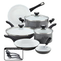 12-Piece Gray Cookware Set with Lids A6796