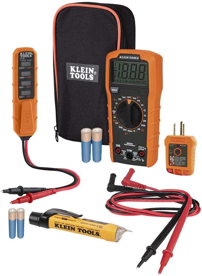 Non-Contact Voltage Tester Digital Multimeter Receptacle Tester with Carrying Case H251